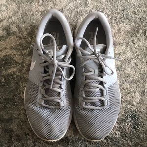 Grey Nike tennis shoes